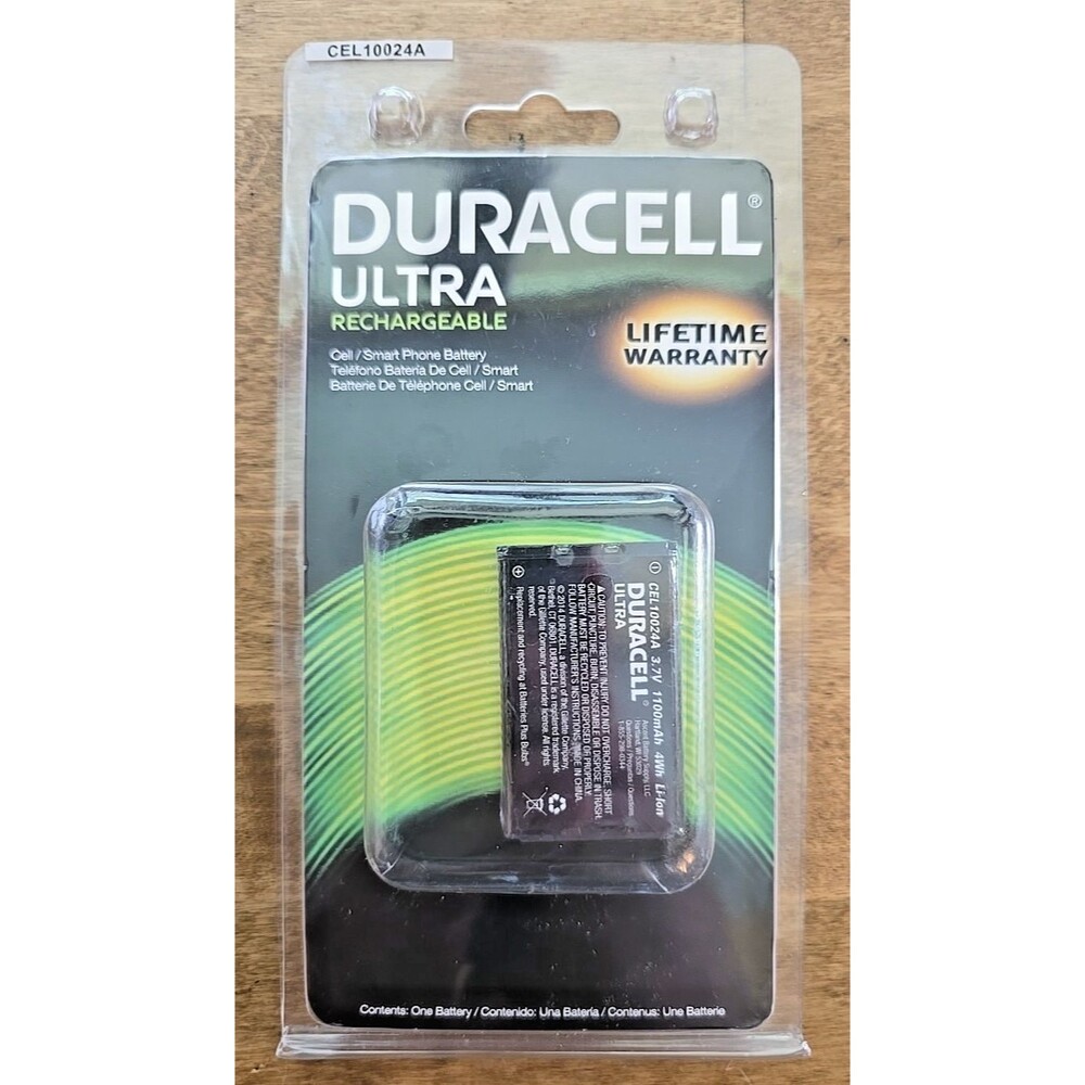 Duracell Ultra Rechargeable Li-ion Battery CEL-10024A, 3.7V 1100 mAh